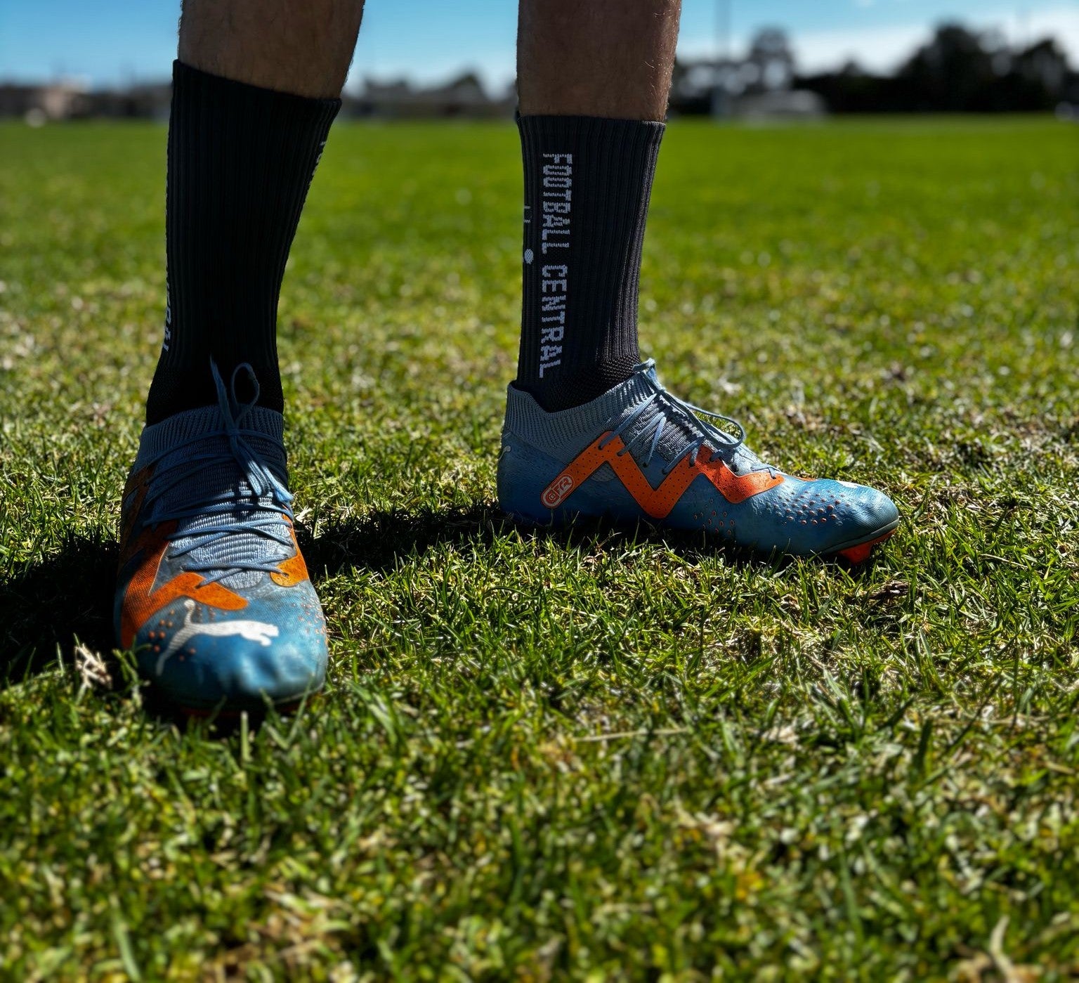 grey grip socks, action image, football grip socks, soccer grip socks